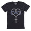 Rhinestone Heart Cross T-Shirt: Faith Hope Love Tee