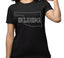Oklahoma Rhinestone T-Shirt: Silver & Crimson Map Design