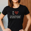 Custom Rhinestone T-Shirt: Personalized Text Tee