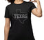 Texas Rhinestone T-Shirt: State Map Tee, Texan Pride