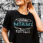 Miami Rhinestone Football T-Shirt: Sparkling Game Day Tee