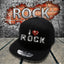 Rhinestone "I Heart Rock" Snapback Hat: Music Lover's Bling