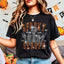 Spooky Season Skeleton Rhinestone Shirt: Halloween Sparkle Tee for Women