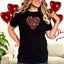 Little Hearts in Heart Shaped Rhinestone Shirt: Couples Valentine Sweatshirt Gift