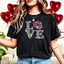 Love with Lips Rhinestone Shirt: Retro Trendy Love Tee
