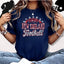 New England Rhinestone Football Shirt: Football Games Lover Sparkle Tee