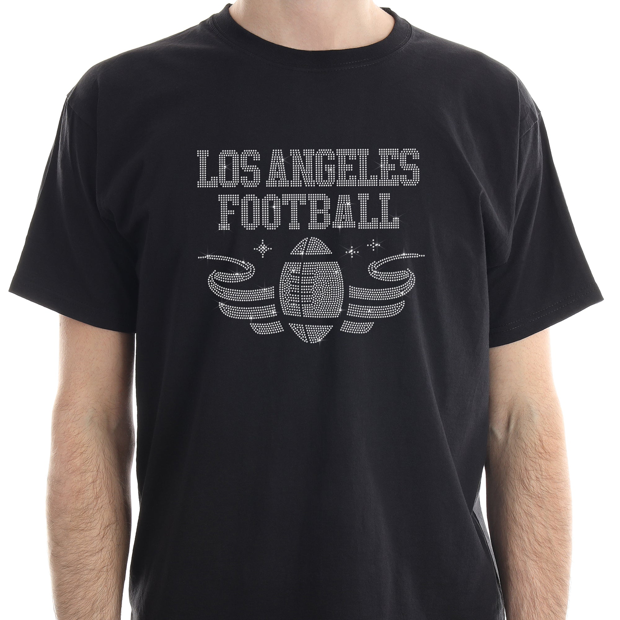 Football team LOSANGELES Rhinestone T-Shirt