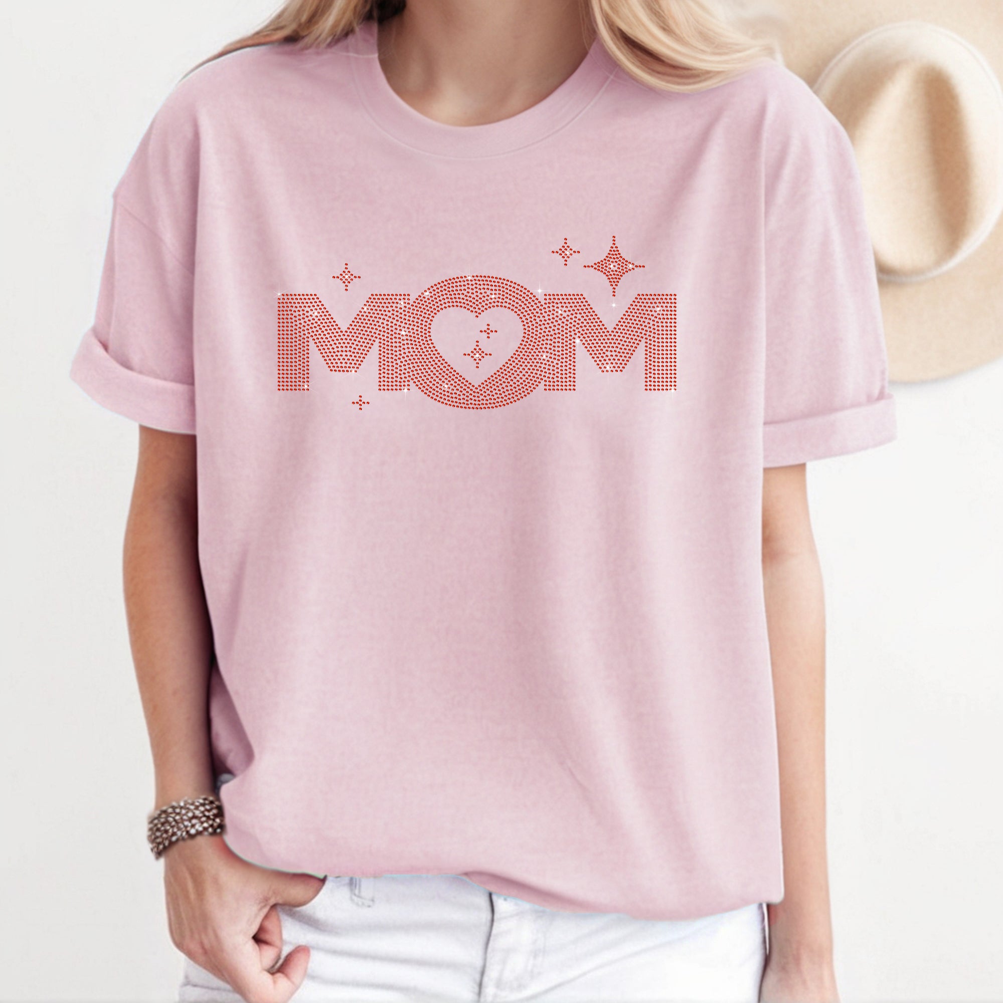 MOM 2 Rhinestone T-Shirt