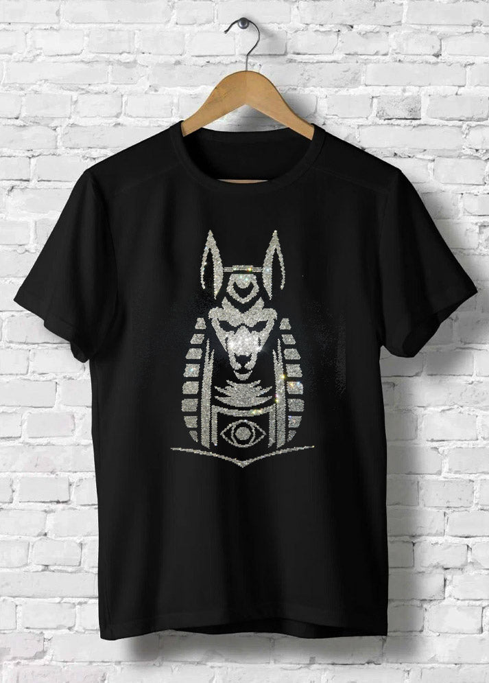 Anubis and Eye of Ra Rhinestone T-Shirt