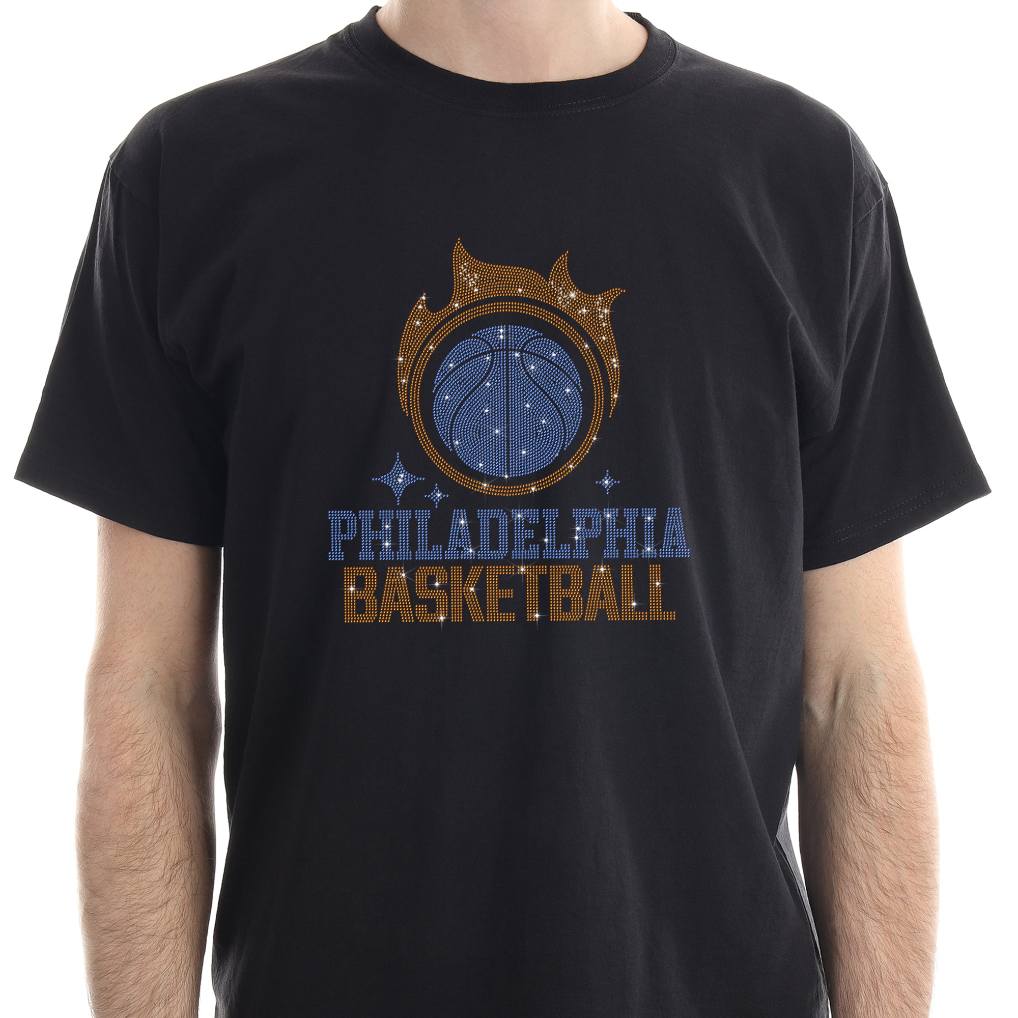 Philadelphia Basketball Team Rhinestone T-Shirt