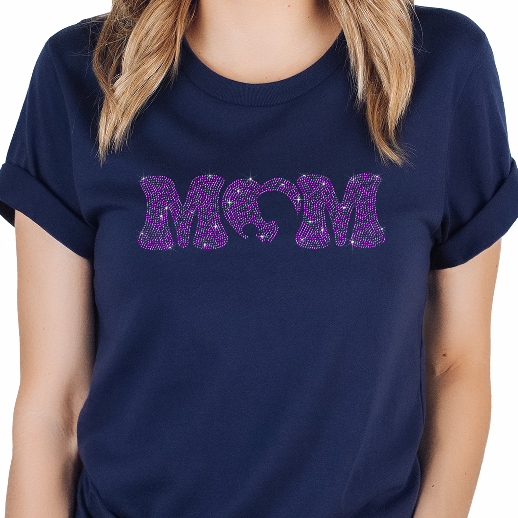 MOM Rhinestone T-Shirt