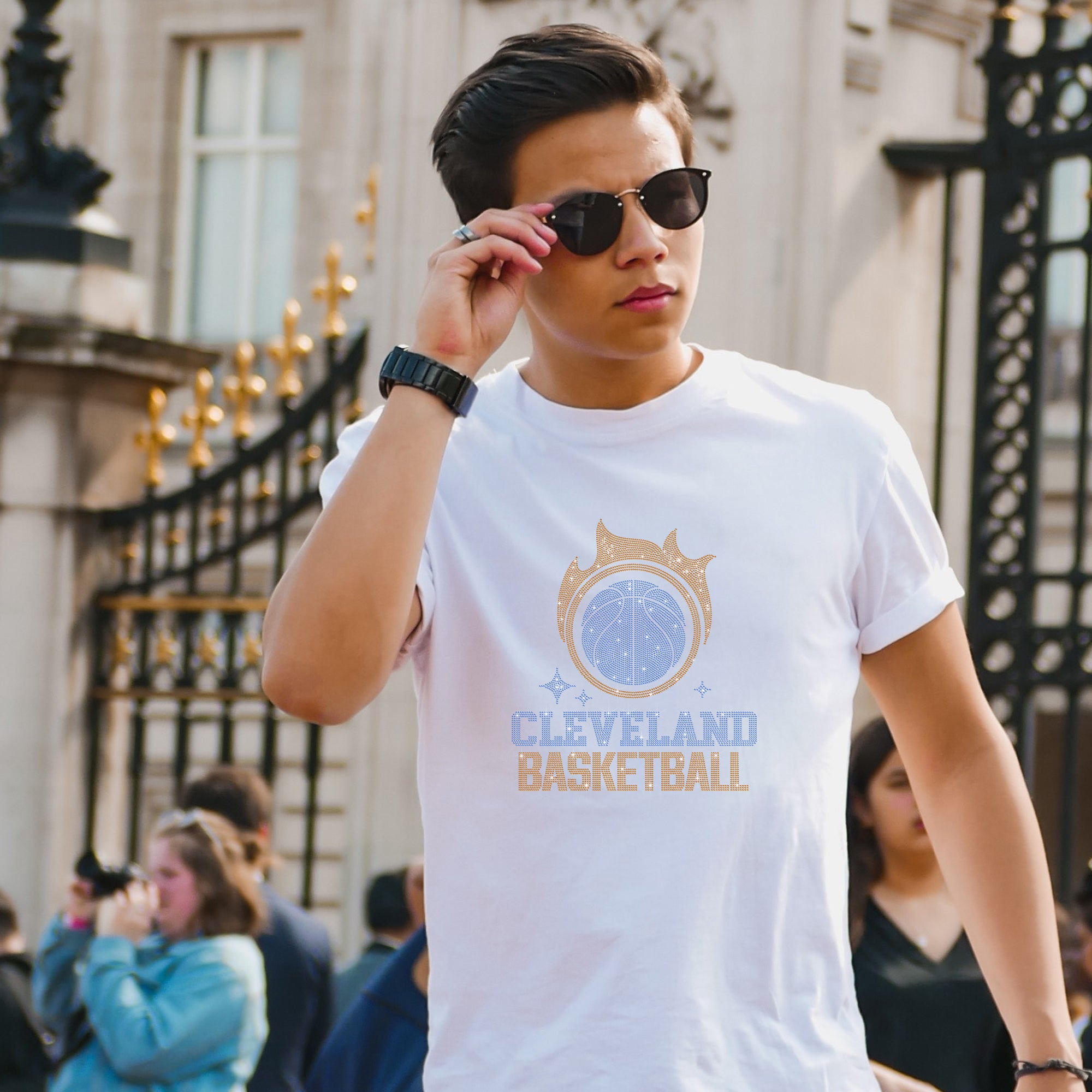 Cleveland Basketball Team Rhinestone T-Shirt