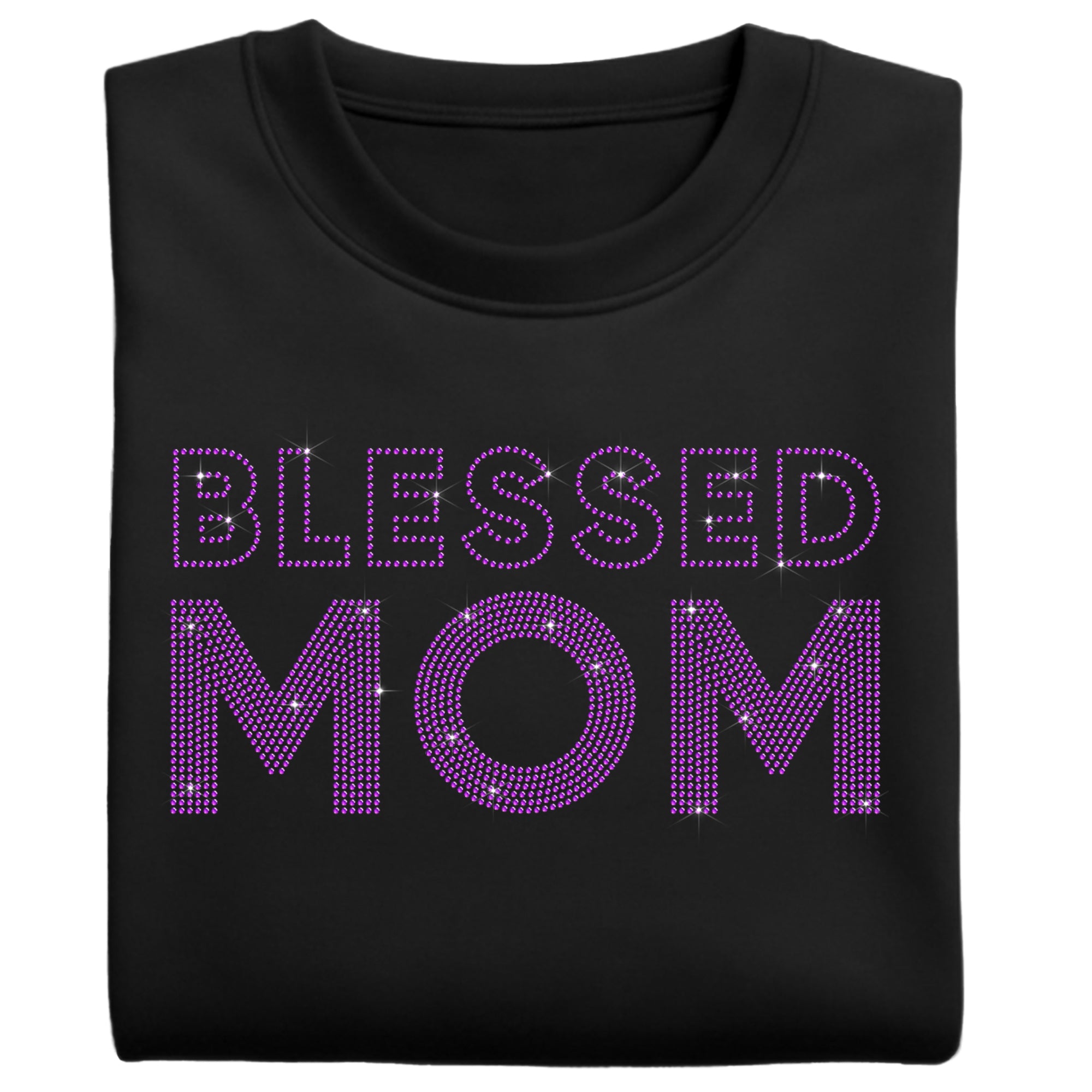 BLESSED MOM Rhinestone T-Shirt