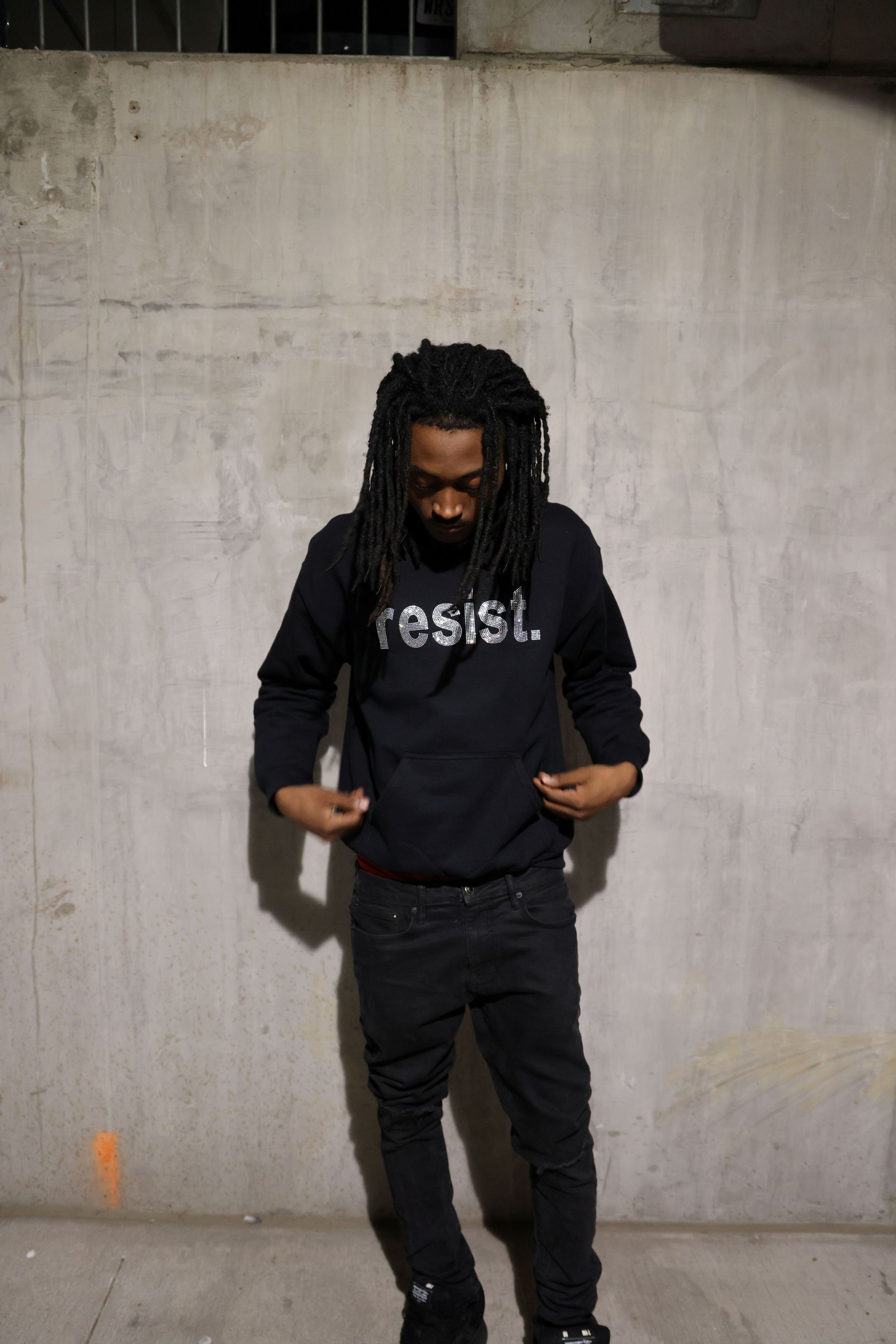 Resist Rhinestone Sparkle Political Protest Hoodie