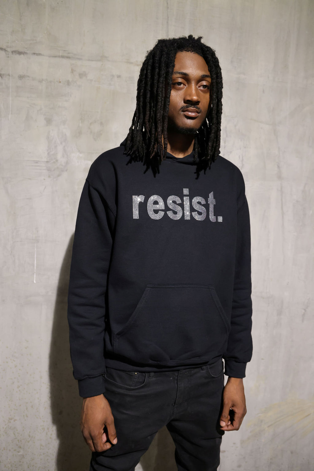 Resist Rhinestone Sparkle Political Protest Hoodie