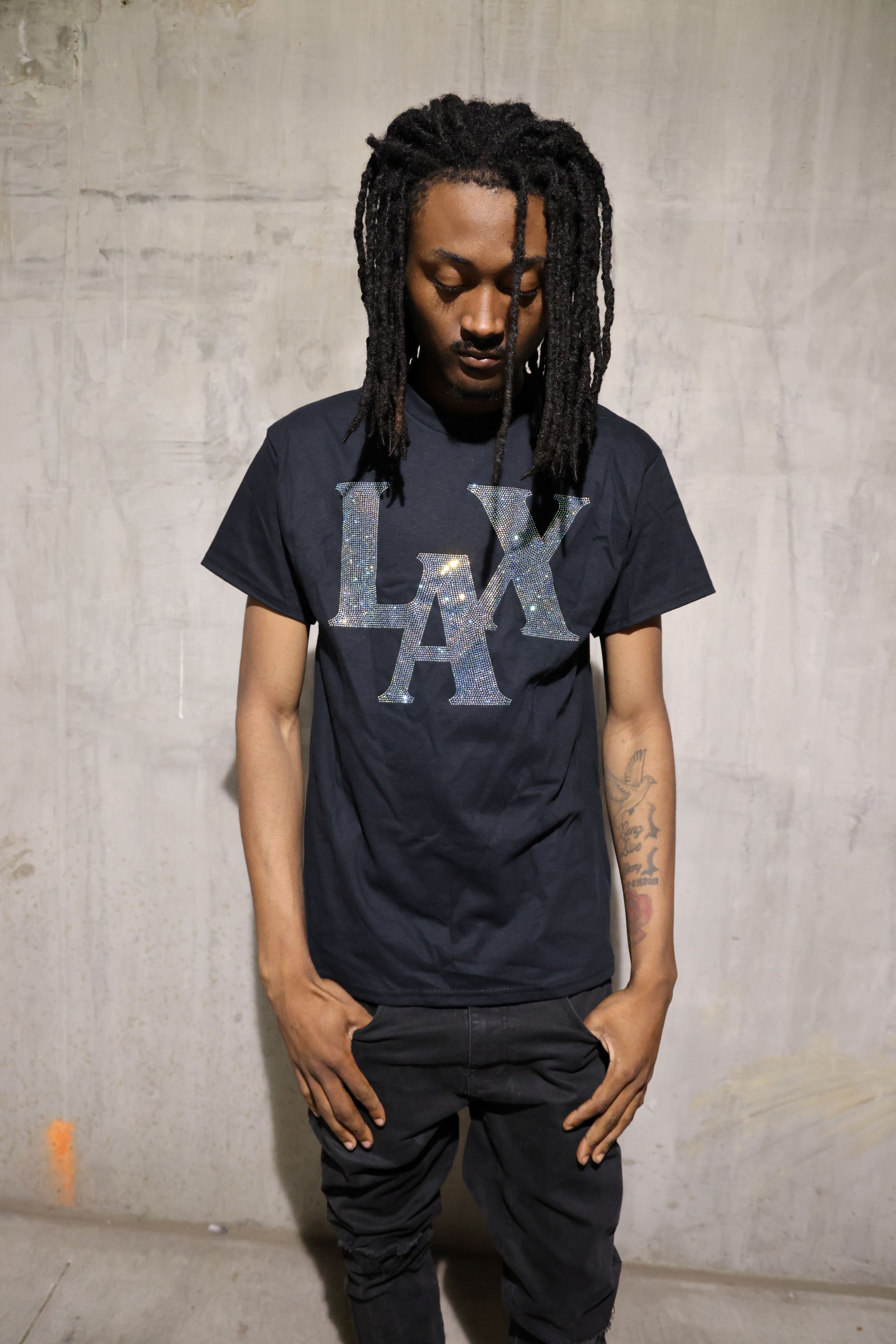 Los Angeles LAX Rhinestone T-Shirt – Sparkle Bling LA Tee