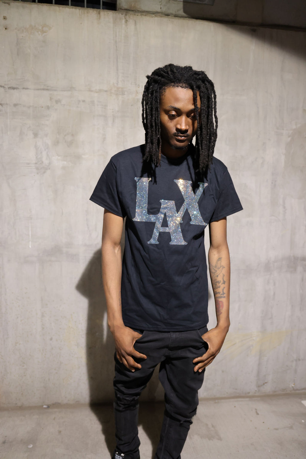 Los Angeles LAX Rhinestone T-Shirt – Sparkle Bling LA Tee