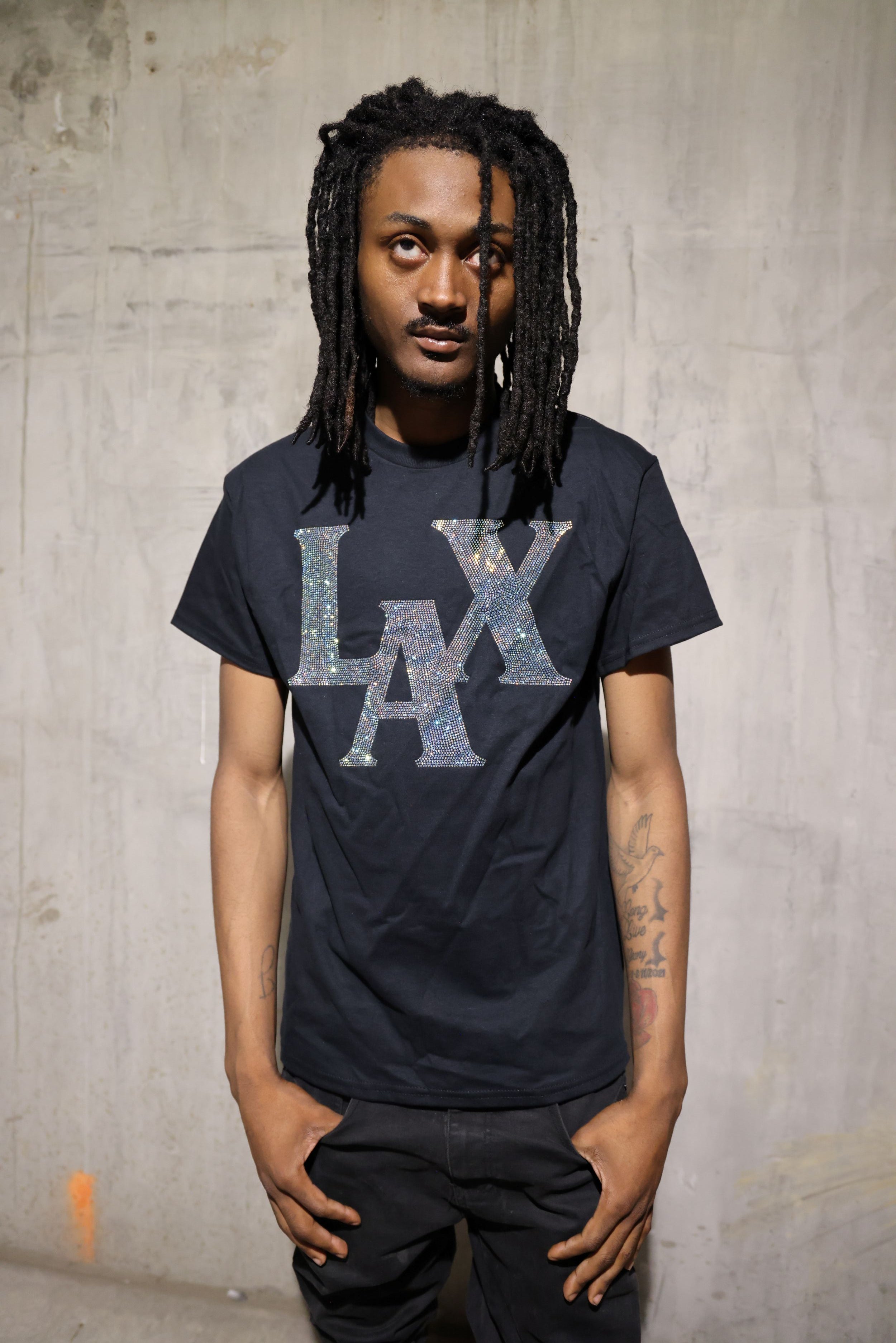 Los Angeles LAX Rhinestone T-Shirt – Sparkle Bling LA Tee