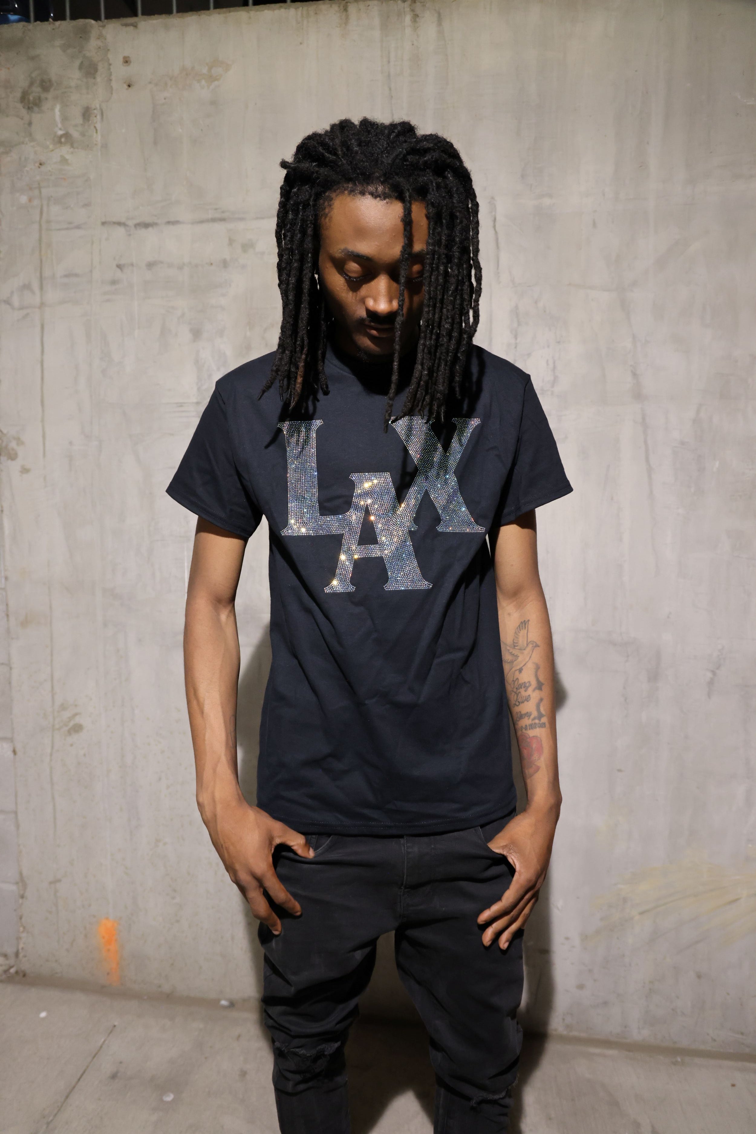 Los Angeles LAX Rhinestone T-Shirt – Sparkle Bling LA Tee