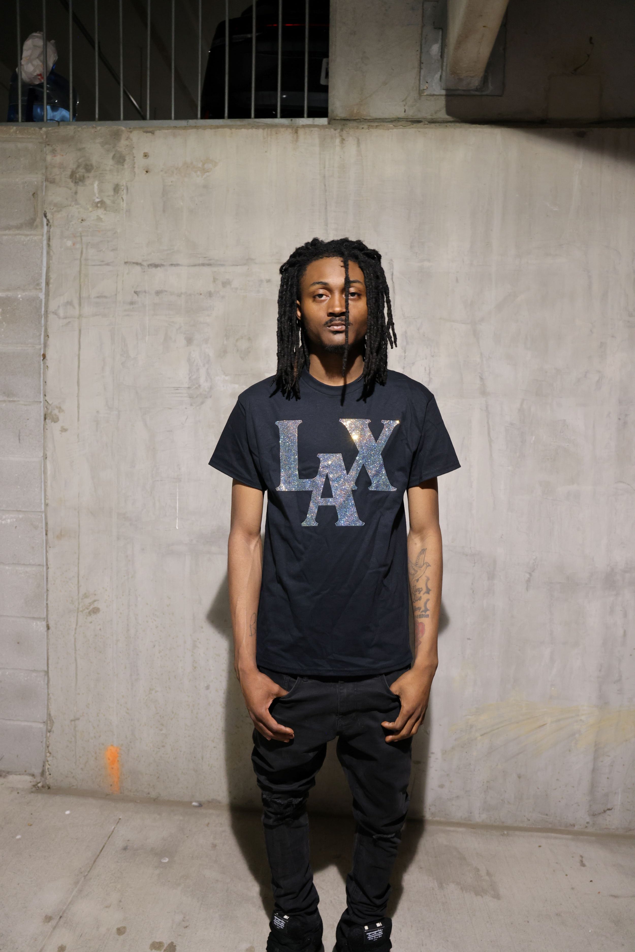 Los Angeles LAX Rhinestone T-Shirt – Sparkle Bling LA Tee