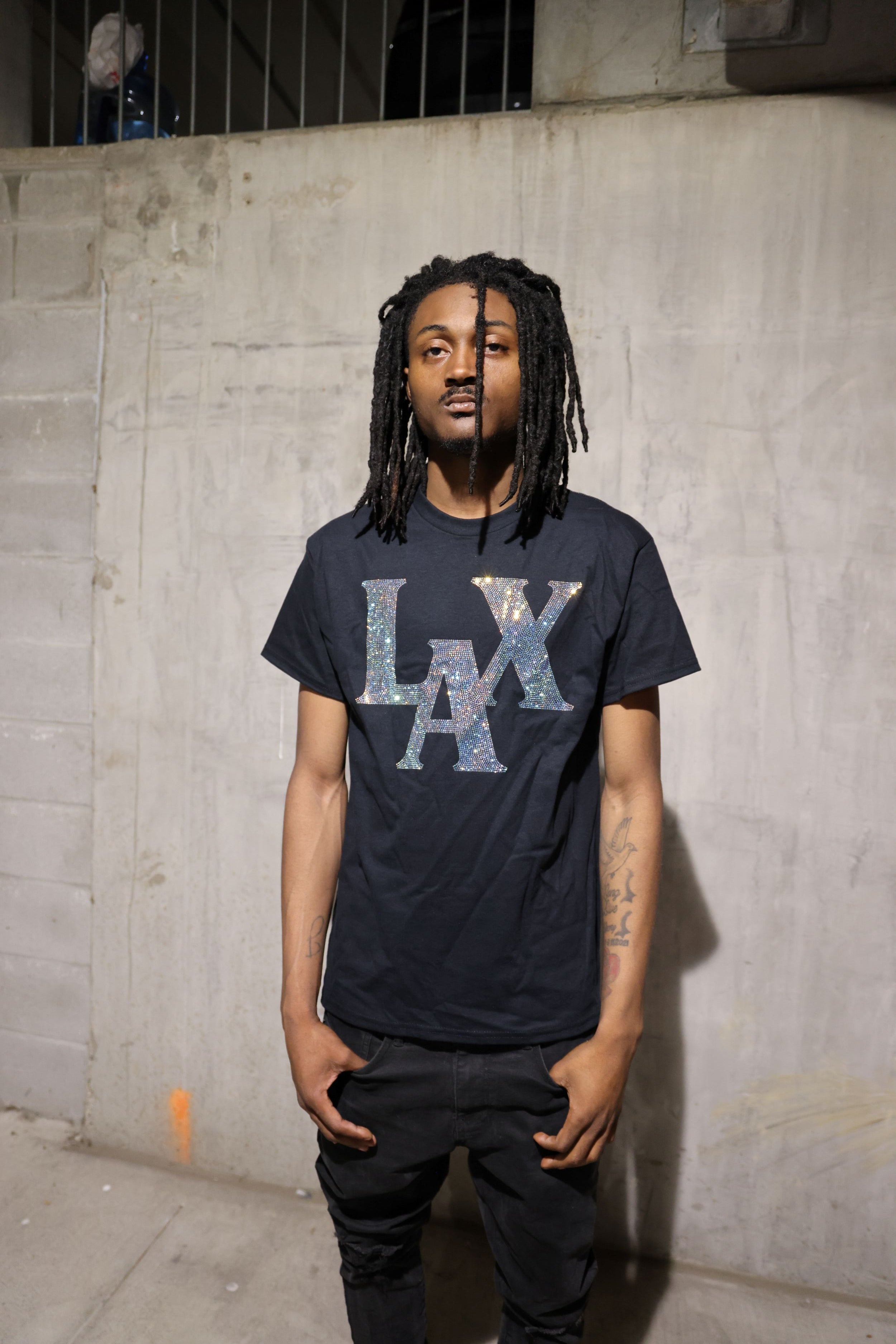 Los Angeles LAX Rhinestone T-Shirt – Sparkle Bling LA Tee