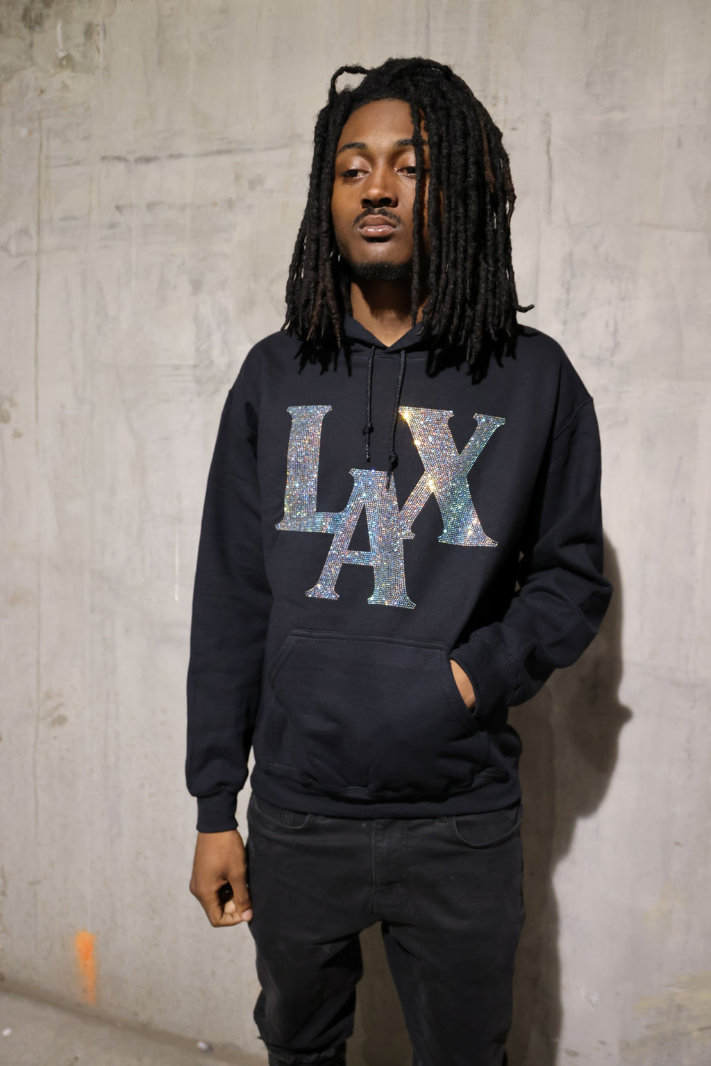 Los Angeles LAX Rhinestone Hoodie – Sparkle Bling LA Hoodie