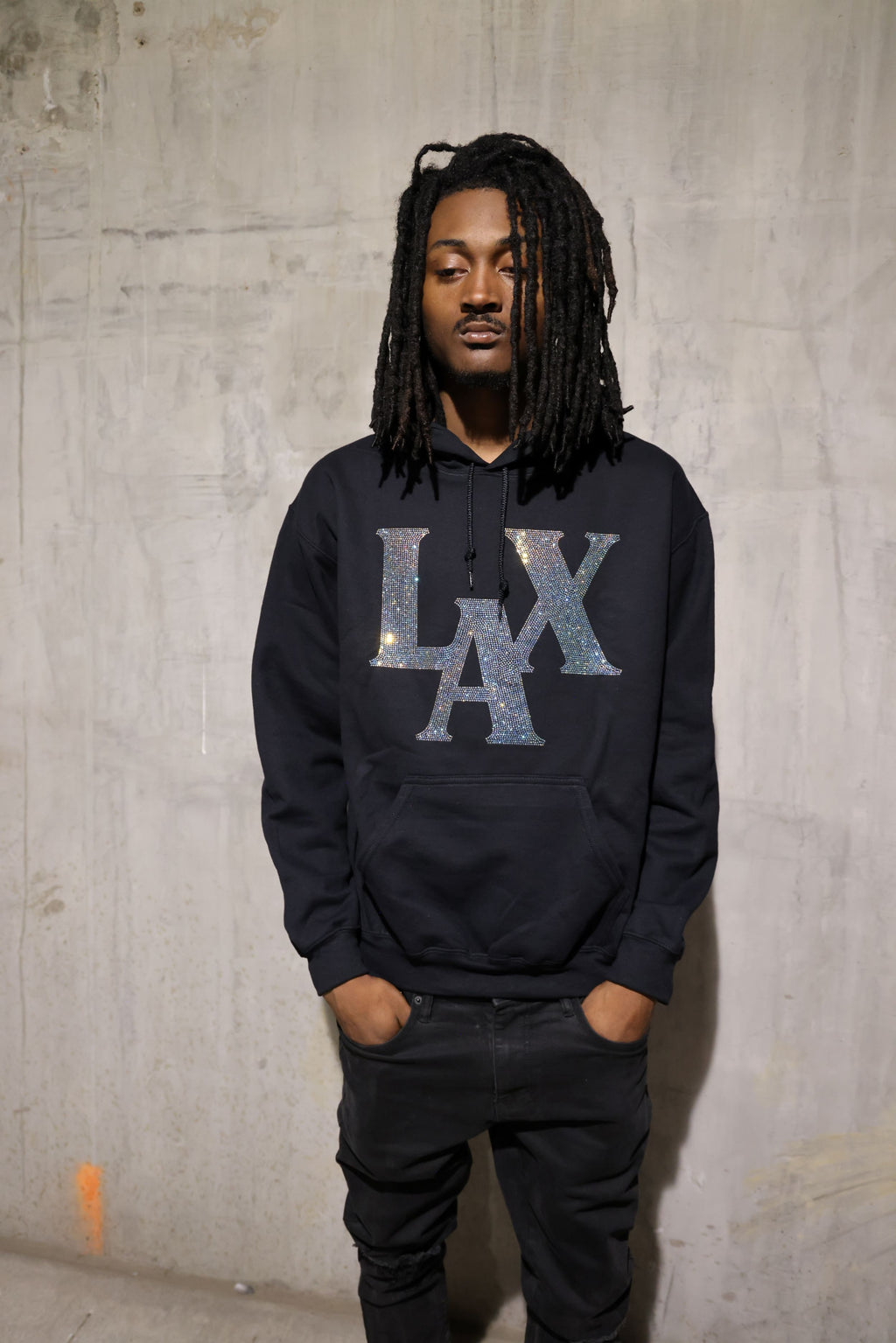 Los Angeles LAX Rhinestone Hoodie – Sparkle Bling LA Hoodie