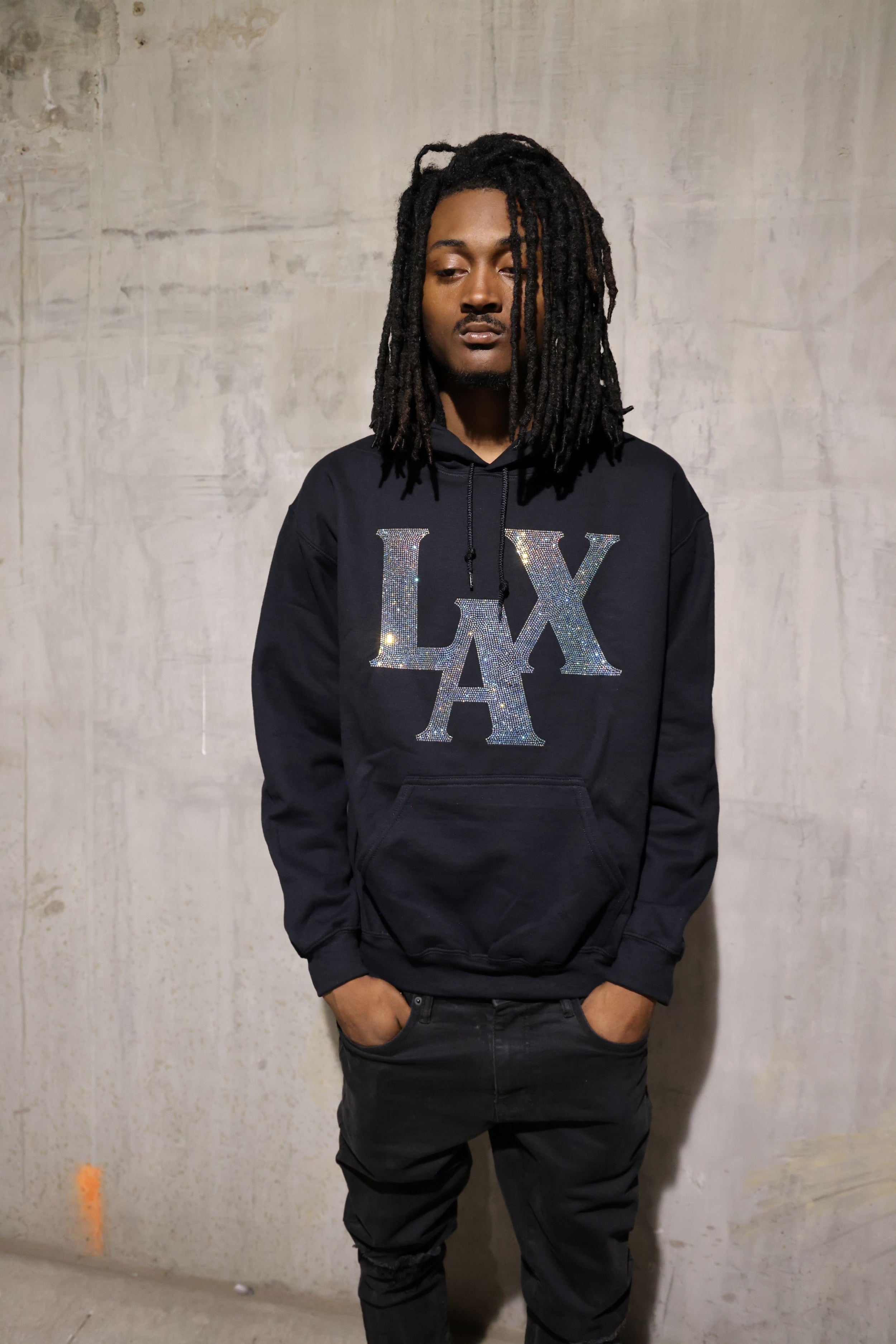 Los Angeles LAX Rhinestone Hoodie – Sparkle Bling LA Hoodie