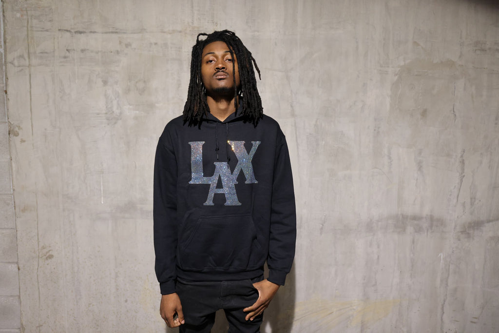 Los Angeles LAX Rhinestone Hoodie – Sparkle Bling LA Hoodie