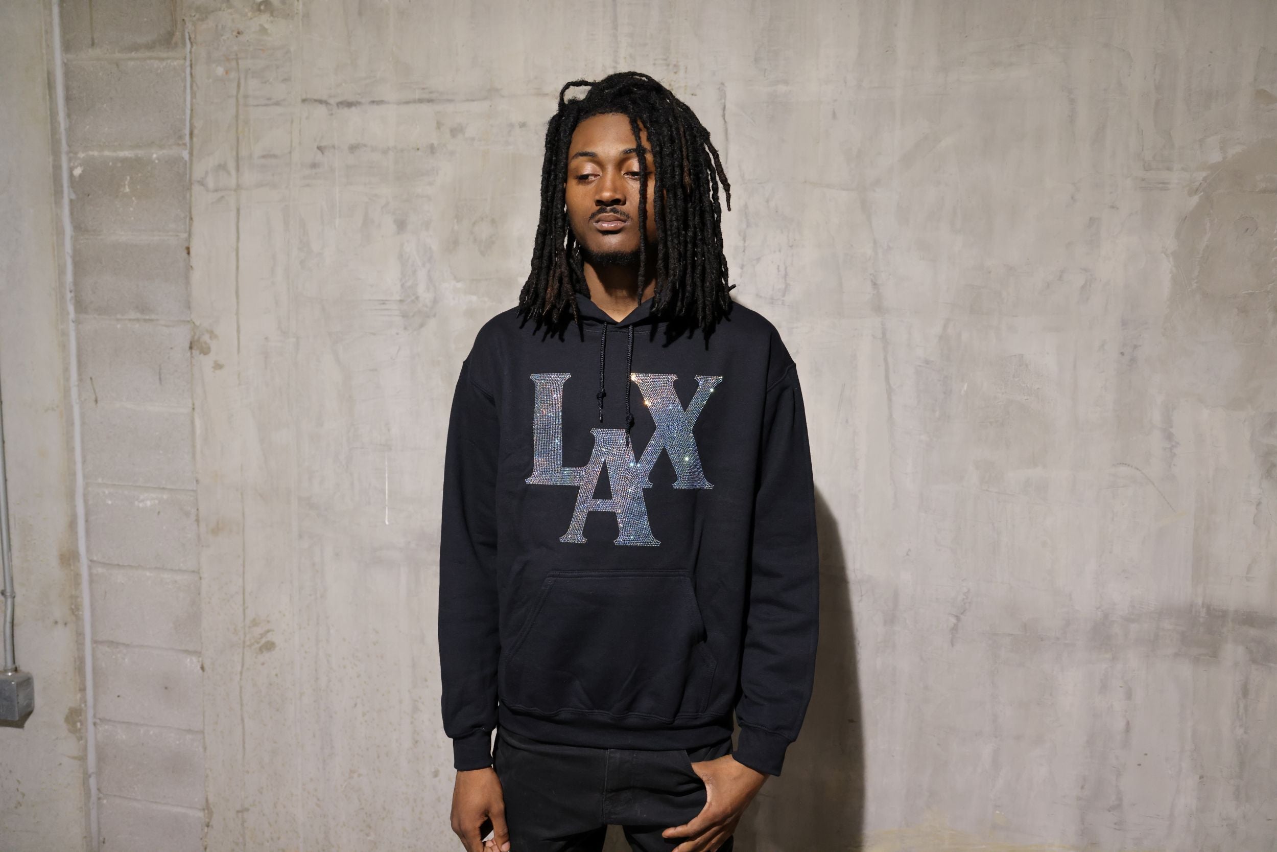 Los Angeles LAX Rhinestone Hoodie – Sparkle Bling LA Hoodie