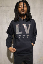 LV 777 Rhinestone Hoodie – Sparkle Bling Lucky Hoodie