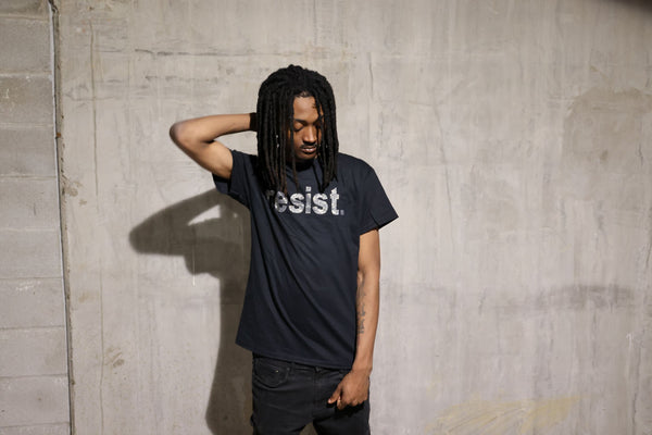 Resist Rhinestone Sparkle Political Protest T-Shirt