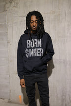 Born Sinner Rhinestone Hoodie – Bling Sparkle Statement Hoodie