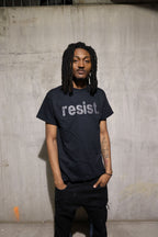 Resist Rhinestone Sparkle Political Protest T-Shirt