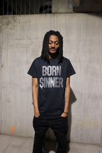 Born Sinner Rhinestone T-Shirt – Bling Sparkle Statement Tee