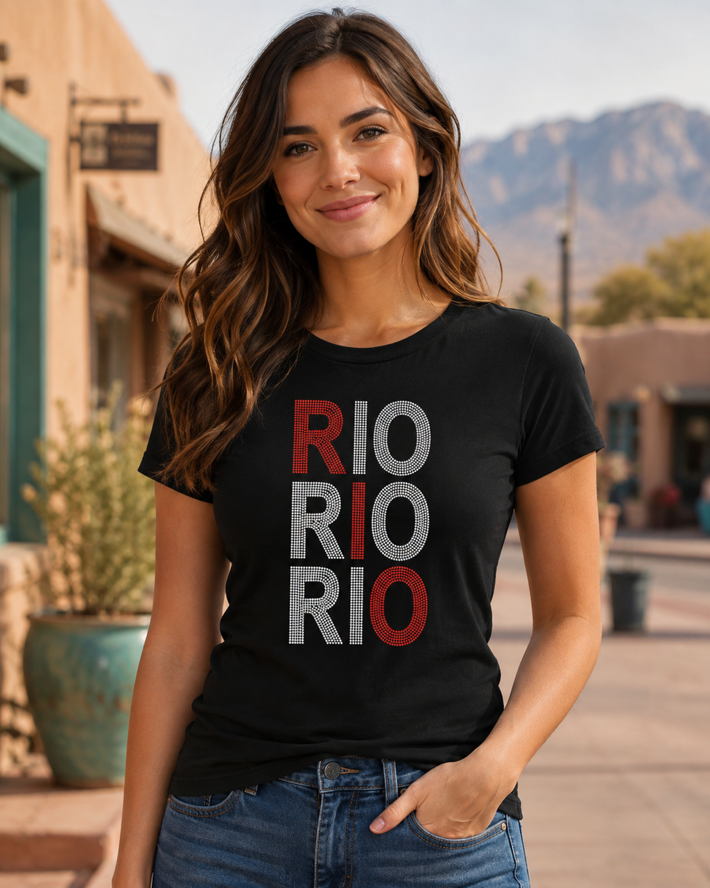 RIO RIO RIO Rhinestone Shirt