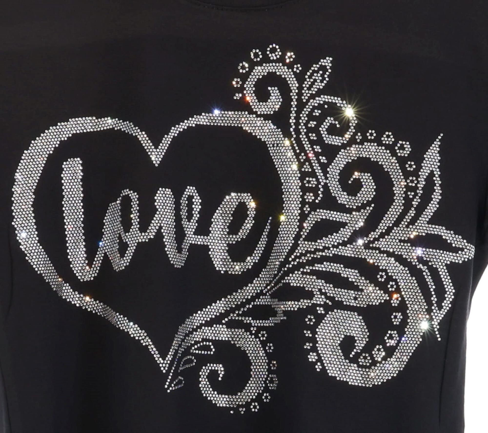 Romantic Floral Heart Love Design Rhinestone T-Shirt, Nature Lover Tee-Shirt, Aesthetic Wild Flower Shaped Sweatshirt, New Mom Gift