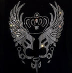 Rhinestone Eagle Wings Crown T-Shirt: Women's Bling Tee