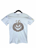 Rhinestone Pumpkin Halloween T-Shirt: Scary Evil Design