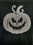 Rhinestone Pumpkin Halloween T-Shirt: Scary Evil Design