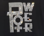 Rhinestone Woman Power T-Shirt: Inspirational Feminist Tee