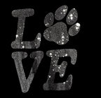 Love Paw Rhinestone T-Shirt: Pet Lover Apparel