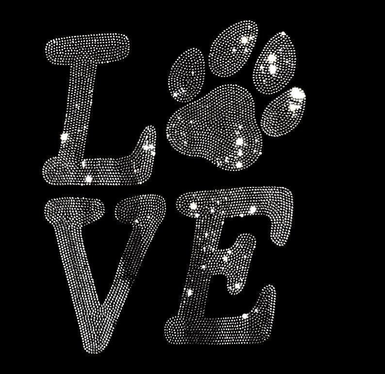 Love Paw Rhinestone T-Shirt: Pet Lover Apparel