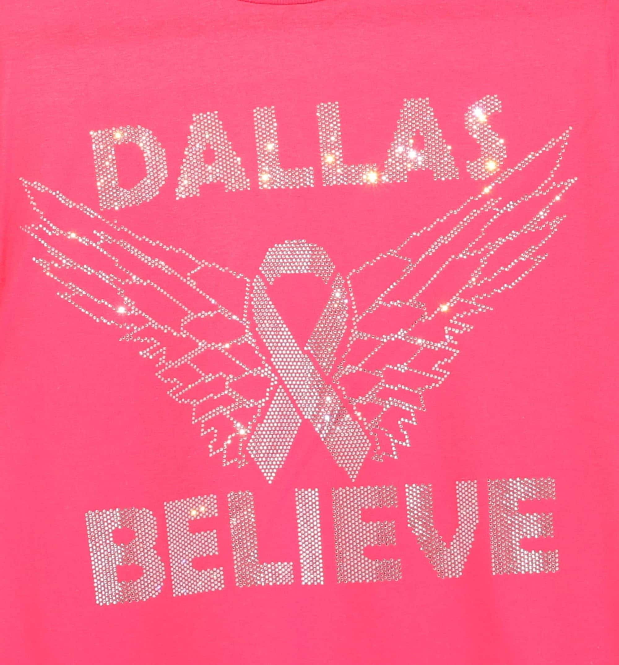 Cancer Awareness Custom City /Name Believe Rhinestone Bling Bling Short Sleeve T-shirt