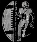 Rhinestone Football Player Shirt: Bling Team Spirit Tee