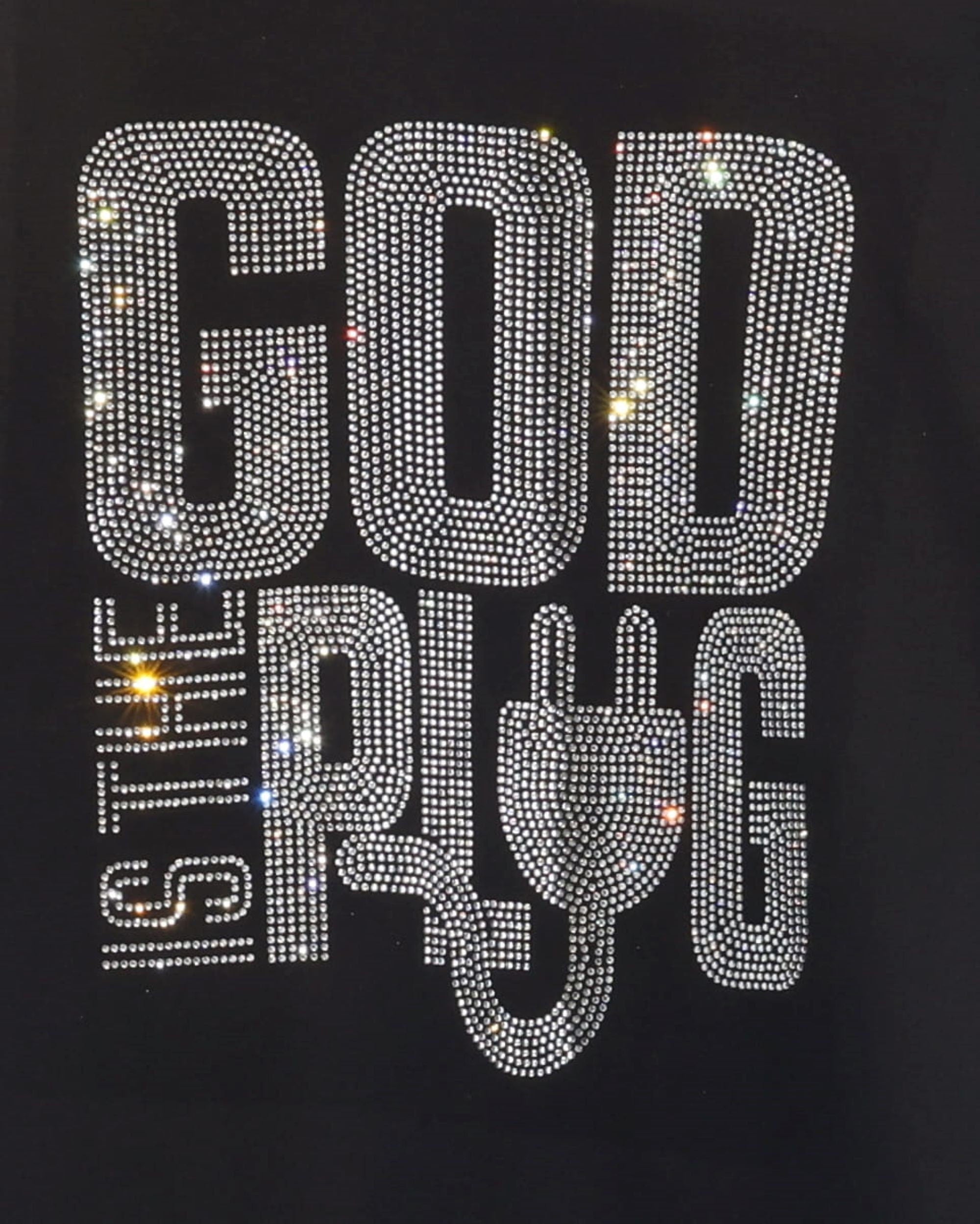 God is the Plug Rhinestone T-Shirt: Religious Gift