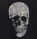 Skull Shirt, Skull Rhinestone Tee, Rhinestone T-Shirt, Bling Bling Tee, Short Sleeve Shirt, Halloween Shirt, graphic tee, comfortable fit