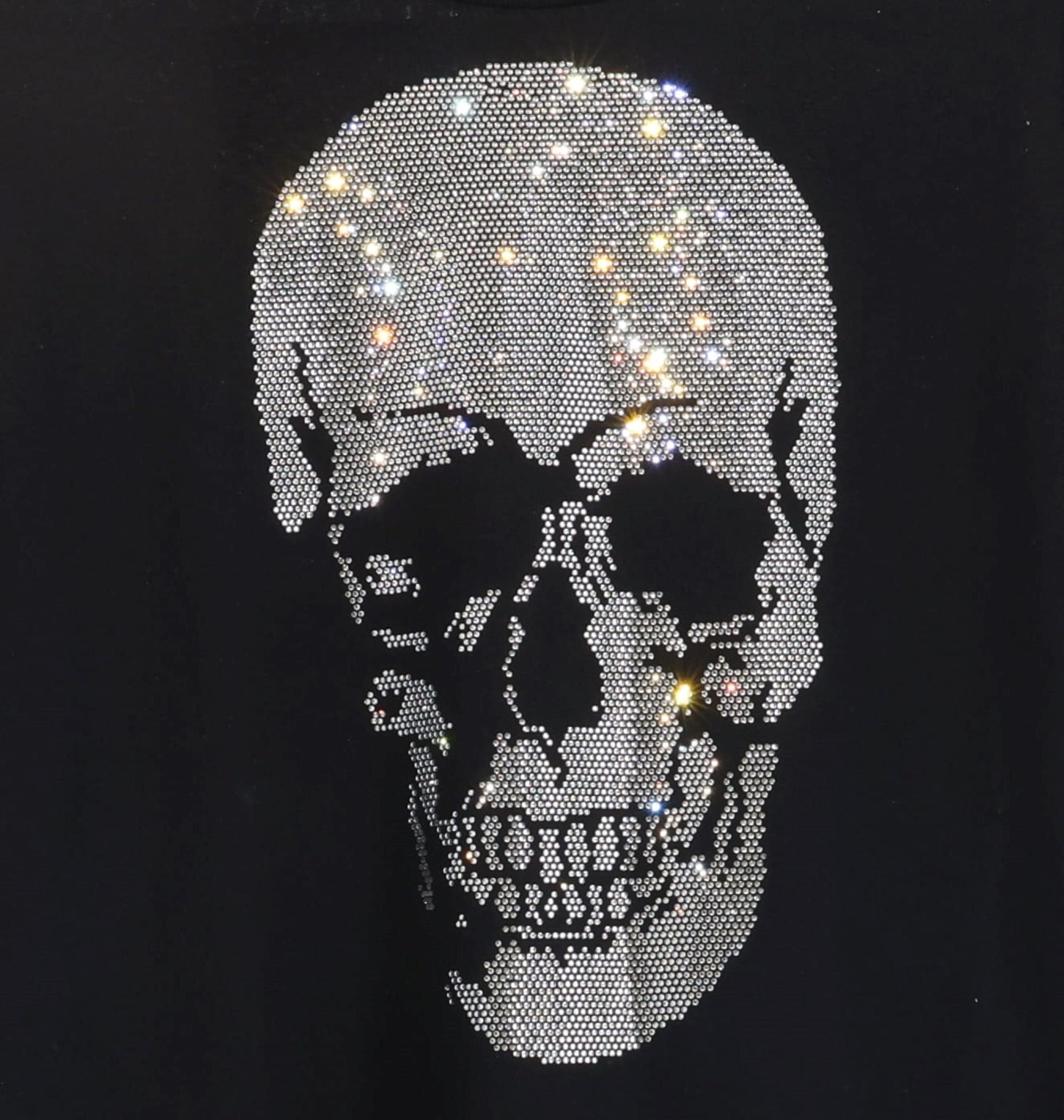 Skull Shirt, Skull Rhinestone Tee, Rhinestone T-Shirt, Bling Bling Tee, Short Sleeve Shirt, Halloween Shirt, graphic tee, comfortable fit