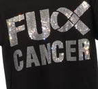 Rhinestone Cancer Awareness T-Shirt: Cancer Warrior Gift