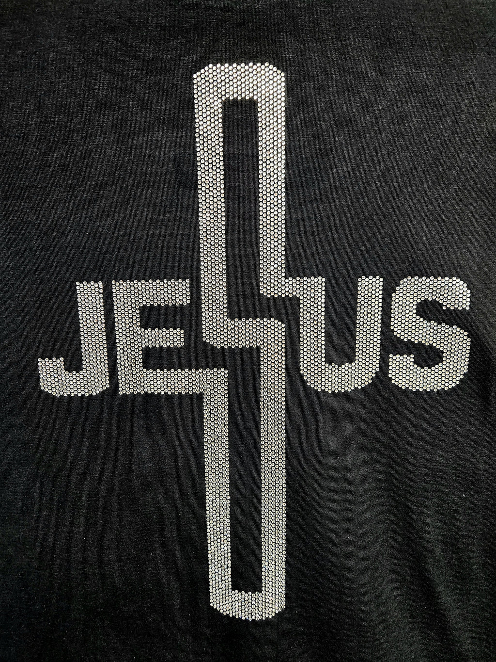 Rhinestone Jesus Cross T-Shirt: Christian Sparkle Apparel